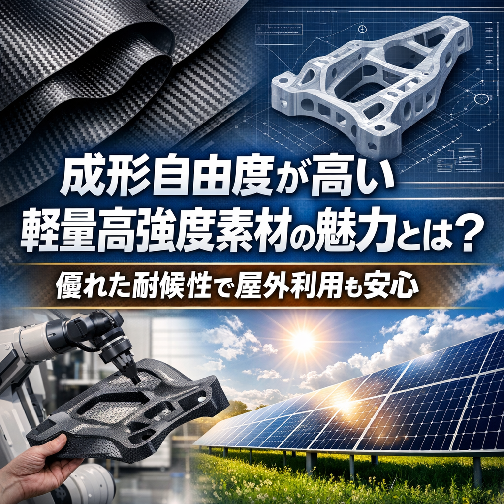 成形自由度が高い軽量高強度素材の魅力とは？優れた耐候性で屋外利用も安心
