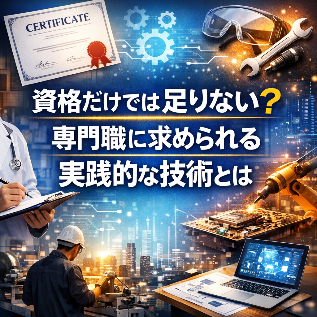 資格だけでは足りない？専門職に求められる実践的な技術とは