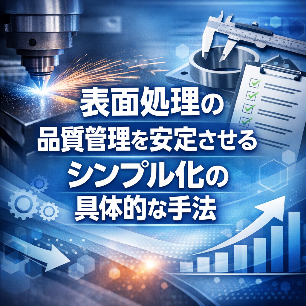 表面処理の品質管理を安定させるシンプル化の具体的な手法